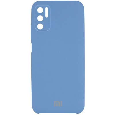 Чехол Silicone Cover Full Camera (AAA) для Xiaomi Redmi Note 10 5G / Poco M3 Pro Синий / Denim Blue