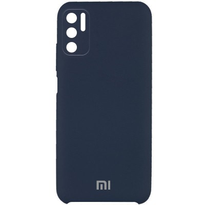 Чехол Silicone Cover Full Camera (AAA) для Xiaomi Redmi Note 10 5G / Poco M3 Pro Синий / Midnight blue