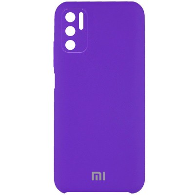 Чехол Silicone Cover Full Camera (AAA) для Xiaomi Redmi Note 10 5G / Poco M3 Pro Фиолетовый / Violet