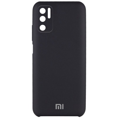 Чехол Silicone Cover Full Camera (AAA) для Xiaomi Redmi Note 10 5G / Poco M3 Pro Черный / Black
