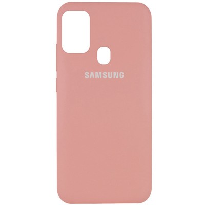 Чехол Silicone Cover Full Protective (AA) для Samsung Galaxy A21s Розовый / Peach