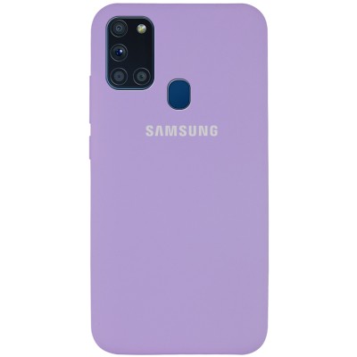 Чехол Silicone Cover Full Protective (AA) для Samsung Galaxy A21s Сиреневый / Dasheen