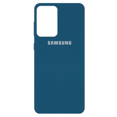 Чехол Silicone Cover Full Protective (AA) для Samsung Galaxy A52 4G / A52 5G Синий / Cosmos blue