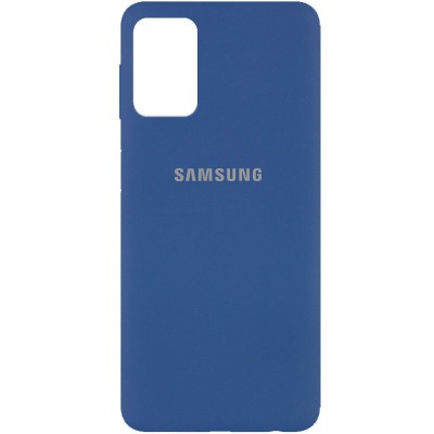 Чехол Silicone Cover Full Protective (AA) для Samsung Galaxy A72 4G / A72 5G Синий / Navy Blue