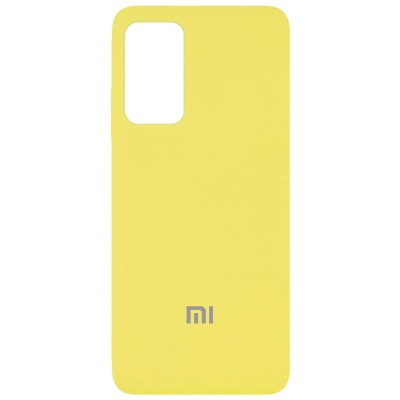 Чехол Silicone Cover Full Protective (AA) для Xiaomi Redmi Note 10 Pro / 10 Pro Max Желтый / Yellow