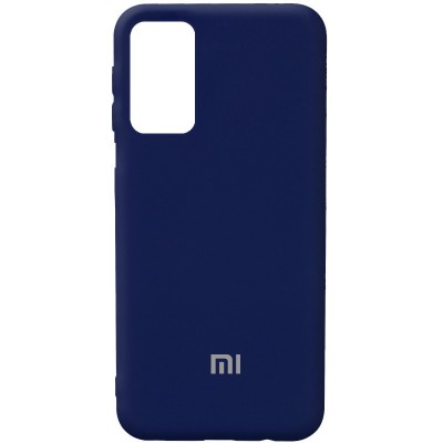 Чехол Silicone Cover Full Protective (AA) для Xiaomi Redmi Note 10 Pro / 10 Pro Max Темно-синий / Midnight blue