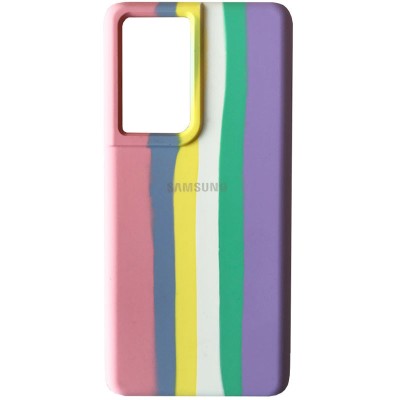 Чехол Silicone Cover Full Rainbow для Samsung Galaxy A52 4G / A52 5G / A52s Розовый / Сиреневый