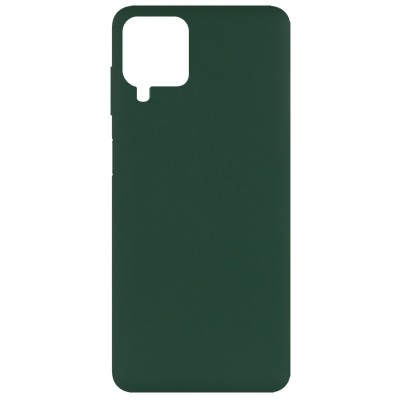 Чехол Silicone Cover Full without Logo (A) для Samsung Galaxy A12 / M12 Зеленый / Dark green