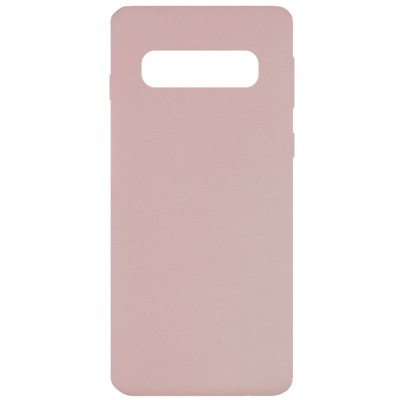 Чехол Silicone Cover Full without Logo (A) для Samsung Galaxy S10 Розовый / Pink Sand