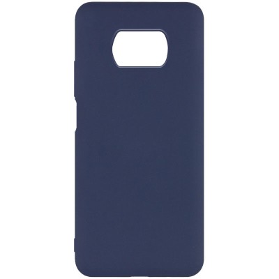 Чехол Silicone Cover Full without Logo (A) для Xiaomi Poco X3 NFC / Poco X3 Pro Синий / Midnight blue