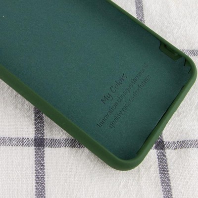 Чехол Silicone Cover Full without Logo (A) для Xiaomi Redmi Note 9s / Note 9 Pro / Note 9 Pro Max Зеленый / Dark green