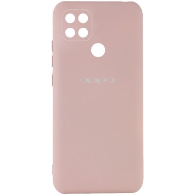 Чехол Silicone Cover My Color Full Camera (A) для Oppo A15s / A15 Розовый / Pink Sand