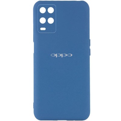 Чехол Silicone Cover My Color Full Camera (A) для Oppo A54 4G Синий / Navy blue