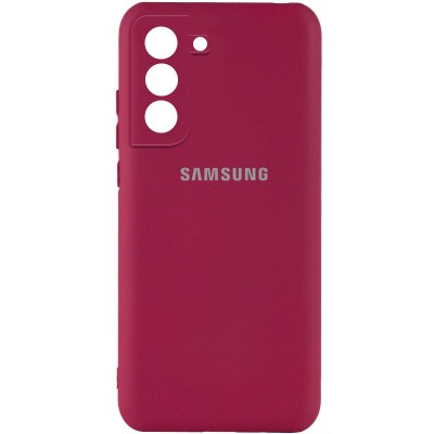 Чехол Silicone Cover My Color Full Camera (A) для Samsung Galaxy S21 Бордовый / Marsala