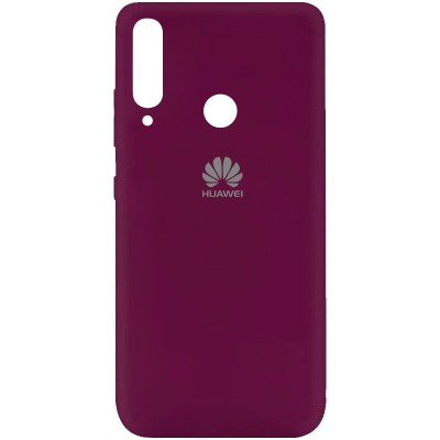 Чехол Silicone Cover My Color Full Protective (A) для Huawei Y6p Бордовый / Marsala