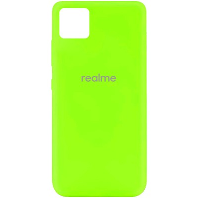Чехол Silicone Cover My Color Full Protective (A) для Realme C11 Салатовый / Neon green