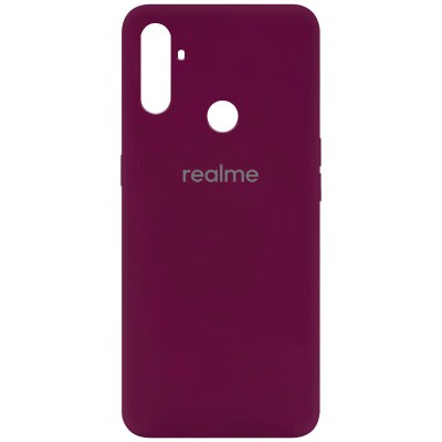 Чехол Silicone Cover My Color Full Protective (A) для Realme C3 / 5i Бордовый / Marsala