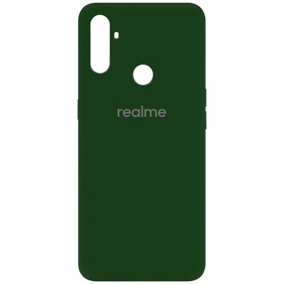 Чехол Silicone Cover My Color Full Protective (A) для Realme C3 / 5i Зеленый / Dark green