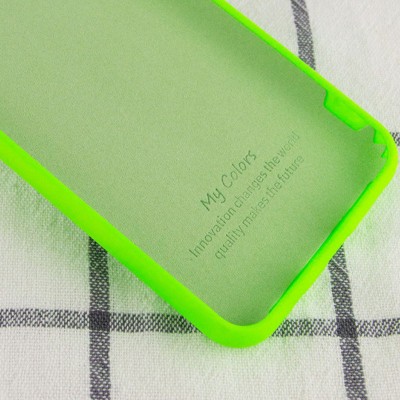 Чехол Silicone Cover My Color Full Protective (A) для Samsung Galaxy A02 Салатовый / Neon green