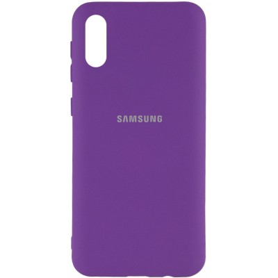 Чехол Silicone Cover My Color Full Protective (A) для Samsung Galaxy A02 Фиолетовый / Purple