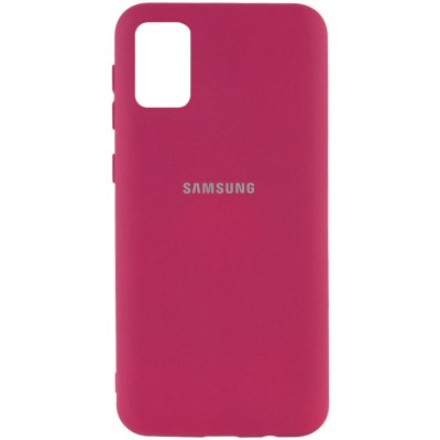 Чехол Silicone Cover My Color Full Protective (A) для Samsung Galaxy A02s Бордовый / Marsala