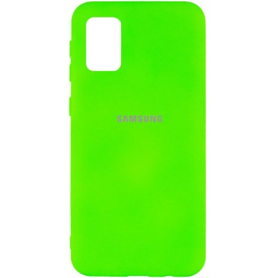 Чехол Silicone Cover My Color Full Protective (A) для Samsung Galaxy A02s Салатовый / Neon green