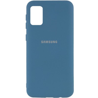 Чехол Silicone Cover My Color Full Protective (A) для Samsung Galaxy A02s Синий / Navy blue
