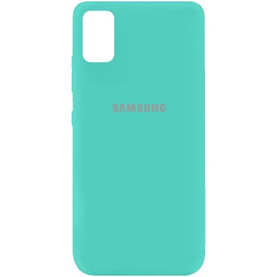 Чехол Silicone Cover My Color Full Protective (A) для Samsung Galaxy A41 Бирюзовый / Ocean Blue