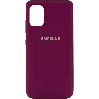 Чехол Silicone Cover My Color Full Protective (A) для Samsung Galaxy A41 Бордовый / Marsala