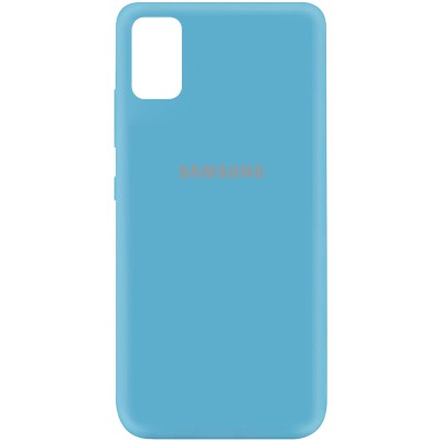 Чехол Silicone Cover My Color Full Protective (A) для Samsung Galaxy A41 Голубой / Light Blue