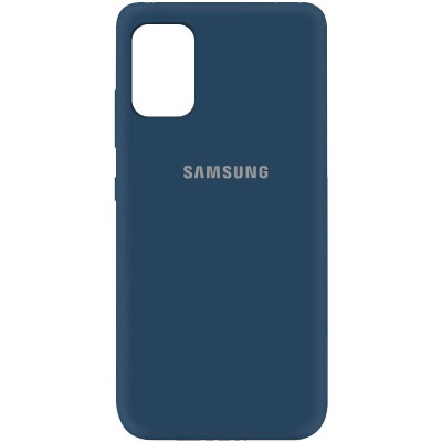 Чехол Silicone Cover My Color Full Protective (A) для Samsung Galaxy A41 Синий / Navy blue