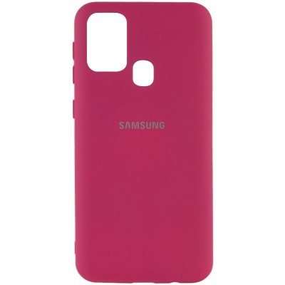 Чехол Silicone Cover My Color Full Protective (A) для Samsung Galaxy M31 Бордовый / Marsala