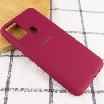 Чехол Silicone Cover My Color Full Protective (A) для Samsung Galaxy M31 Бордовый / Marsala