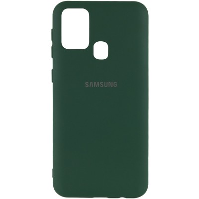 Чехол Silicone Cover My Color Full Protective (A) для Samsung Galaxy M31 Зеленый / Dark green