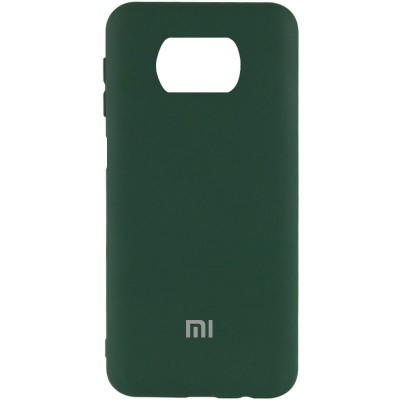 Чехол Silicone Cover My Color Full Protective (A) для Xiaomi Poco X3 NFC / Poco X3 Pro Зеленый / Dark green