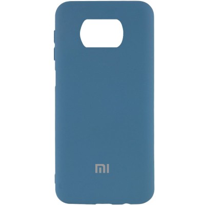 Чехол Silicone Cover My Color Full Protective (A) для Xiaomi Poco X3 NFC / Poco X3 Pro Синий / Navy blue