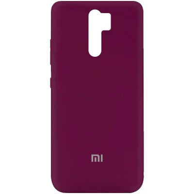Чехол Silicone Cover My Color Full Protective (A) для Xiaomi Redmi 9 Бордовый / Marsala