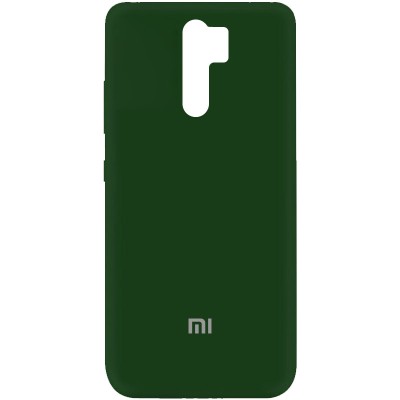 Чехол Silicone Cover My Color Full Protective (A) для Xiaomi Redmi 9 Зеленый / Dark green