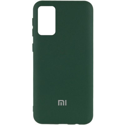 Чехол Silicone Cover My Color Full Protective (A) для Xiaomi Redmi Note 9 4G /Redmi 9 Power/Redmi 9T Зеленый / Dark green
