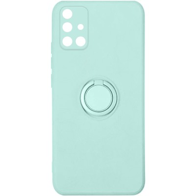 Чехол TPU Candy Ring Full Camera для Samsung Galaxy A51 Бирюзовый / Ice Blue