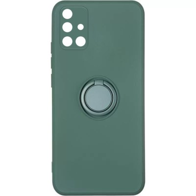 Чехол TPU Candy Ring Full Camera для Samsung Galaxy A51 Зеленый / Pine green