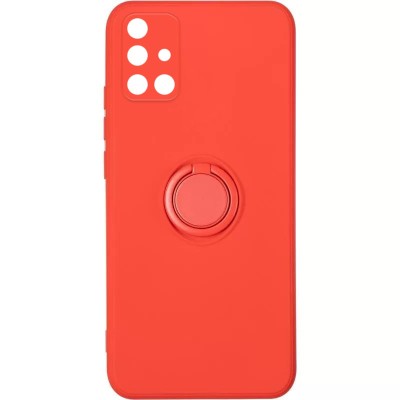 Чехол TPU Candy Ring Full Camera для Samsung Galaxy A51 Красный / Red