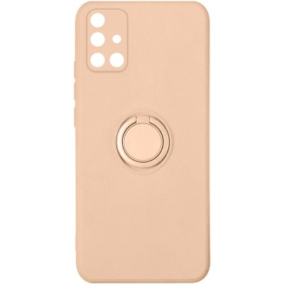 Чехол TPU Candy Ring Full Camera для Samsung Galaxy A51 Розовый / Pink Sand
