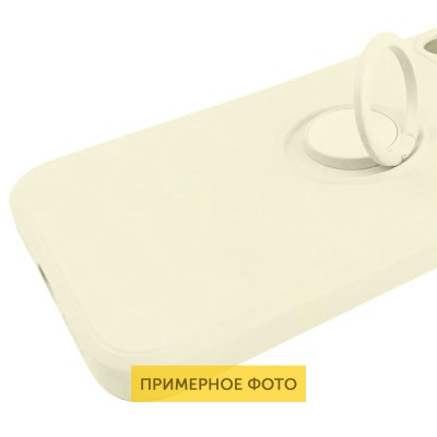 Чехол TPU Candy Ring Full Camera для Samsung Galaxy A72 4G / A72 5G Бежевый / Antigue White