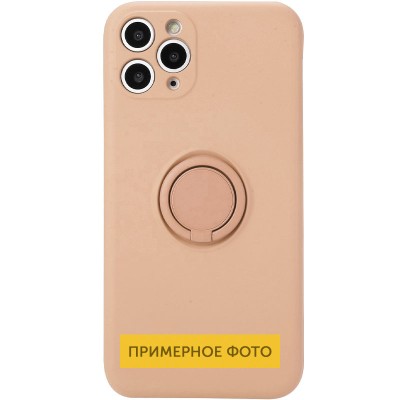 Чехол TPU Candy Ring Full Camera для Samsung Galaxy A72 4G / A72 5G Розовый / Pink Sand