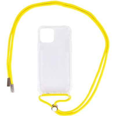 Чехол TPU Crossbody Transparent для Apple iPhone 12 mini (5.4") Желтый