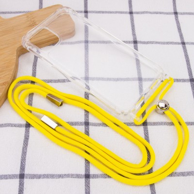 Чехол TPU Crossbody Transparent для Apple iPhone 12 mini (5.4") Желтый