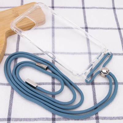 Чехол TPU Crossbody Transparent для Apple iPhone 12 mini (5.4") Зеленый / Pine green