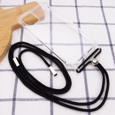 Чехол TPU Crossbody Transparent для Apple iPhone 12 mini (5.4") Черный