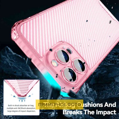 Чехол TPU Ease Carbon color series для Apple iPhone 13 (6.1") Розовый / Прозрачный
